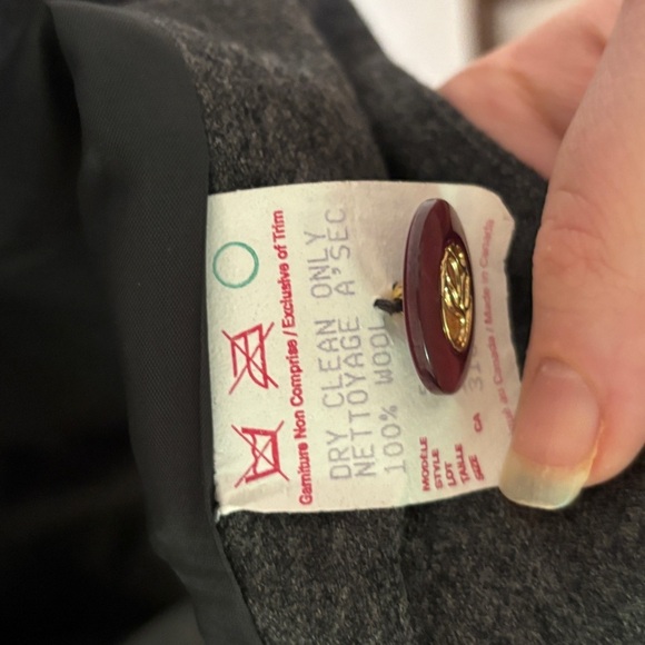 Vintage 100% wool grey heathered blazer jacket SZ 10 large - Picture 12 of 12